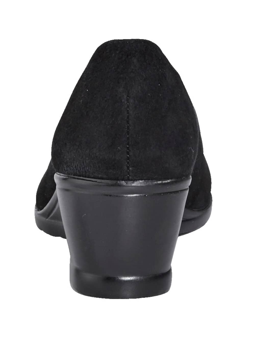Vamos Keilpumps aus feinem Veloursleder - Schwarz