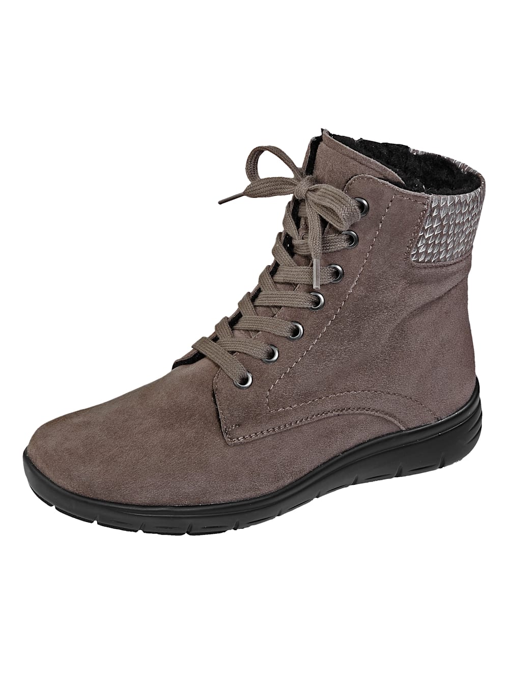 Vamos Schnurstiefelette mit Shock-Absorber - Taupe