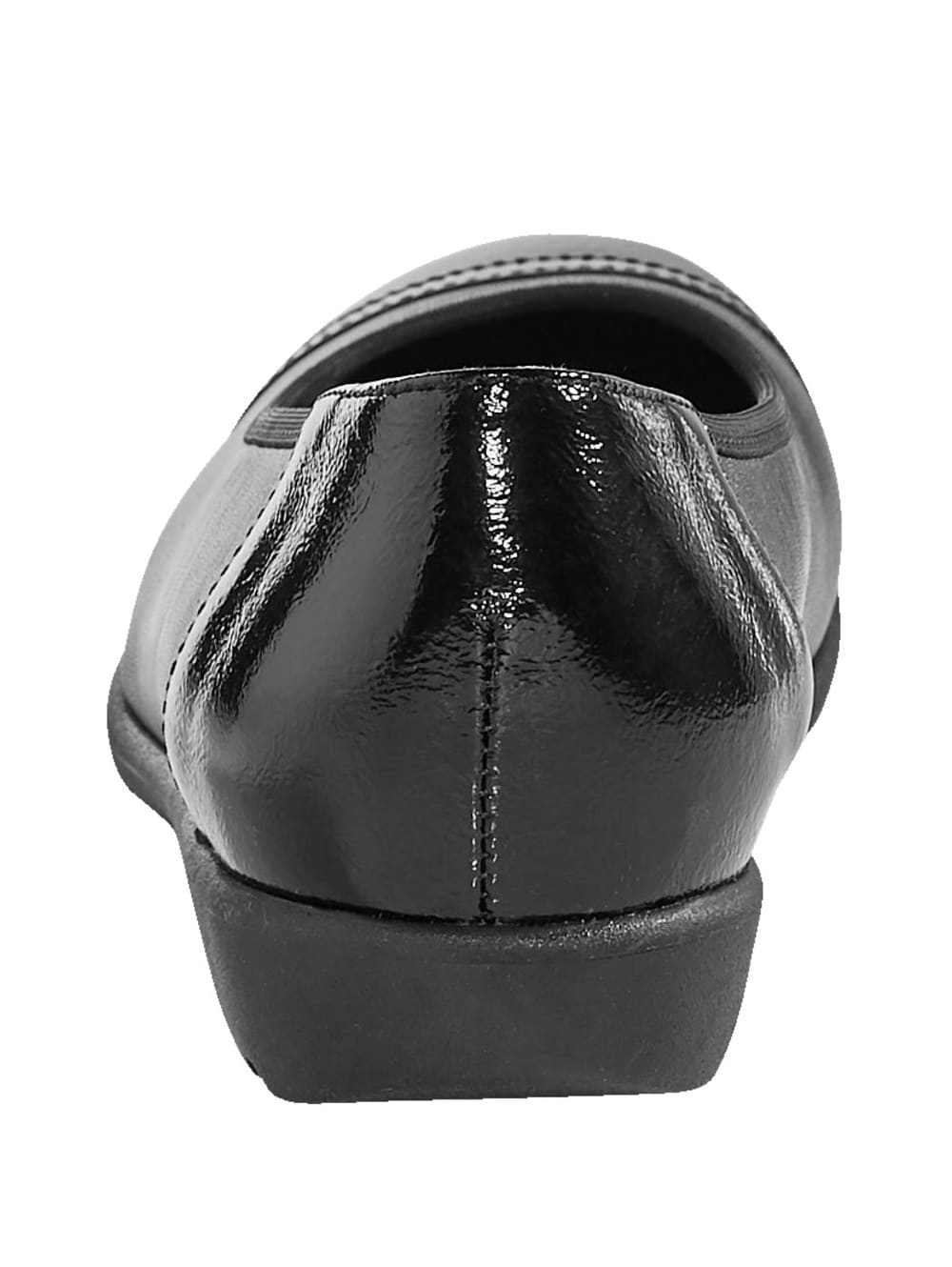 Vamos Ballerina in tollem Leder-Mix - Schwarz